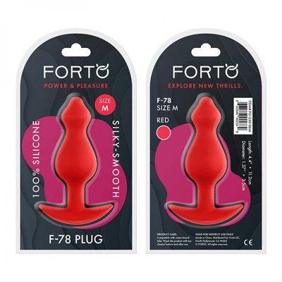 Forto F-78: Pointee 100% Silicone Plug Medium Red