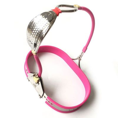 Female Chastity Belt Slave Lock BDSM Bondage Stainless Steel Silicone Chastity Device Sex Toys For Women Strapon Pants Sex Toys