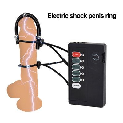 Buy Electro Shock Penis Rings Beads Estim Massage Cock Rings Adjust