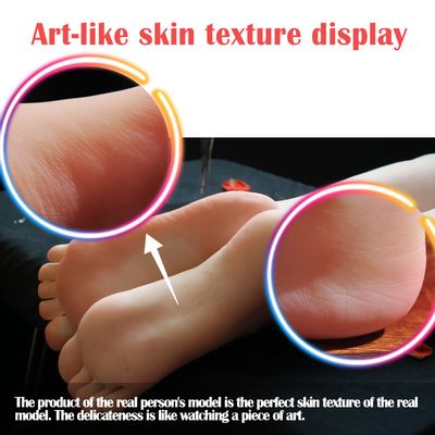Foot Model Cloned Silicone Female Female Fake Nail Leg Display Tarsel Bone Ankle Rubber Male Plastic Mannequin Dummy Human TD