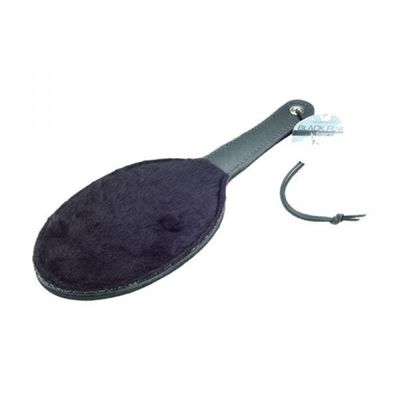 16 In. Ping Pong Paddle With Black Faux Fur