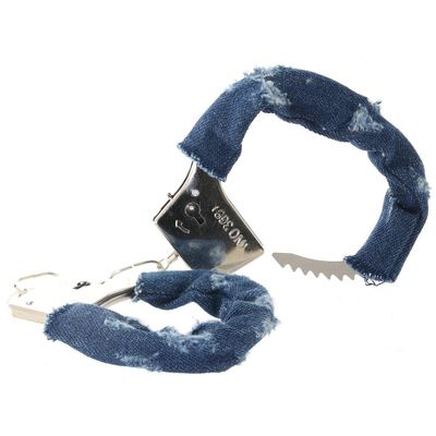 Ouch! Denim Style Metal Hand Cuffs