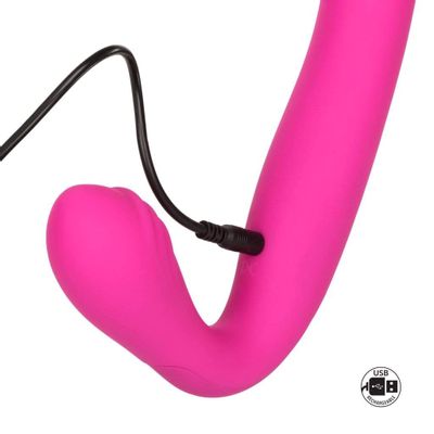 California Exotics - Her Royal Harness Rechargeable Love Rider Strapless Strap On (Pink)