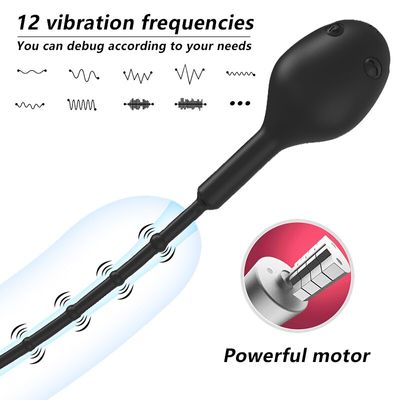 Urethral Vibration Dilator Inserted Into The Urethra Controllable Vibrator 12 Frequency Vibration Penis Expansion Male Sex Toy