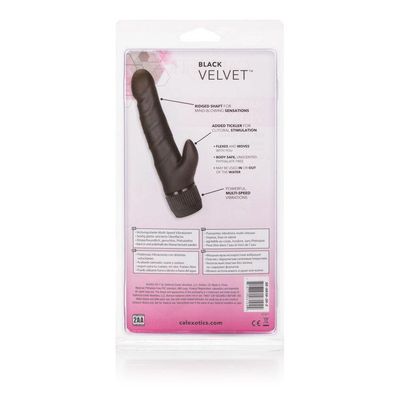 California Exotics - Black Velvet Clit Arouser Rabbit Vibrator (Black)