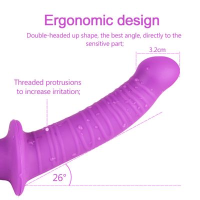 Sex Toys Double Head Dildo Soft Silicone Strapon Dildo Vagina Anal Masturbator For Women Gay Lesbian Artificial Penis Orgasm Toy