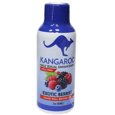 Kangaroo Blue Mega Male Enhancement Shot Exotic Berry 2oz