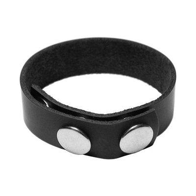 Kinklab - Leather 3 Snap Cock Ring (Black)