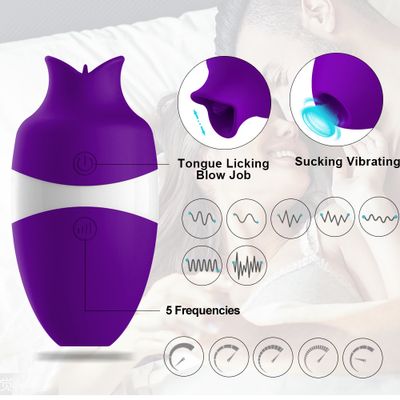 Nipple Clitories Sucking Sex Vibrators for Couples Silent Suction Tongue Orgasm Powerful Sex Toy for Women Lick Suck Vibration