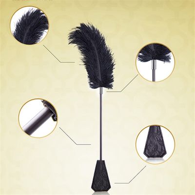 Spanking Paddle PU Leather Feather Fetish Flirting Ticklers Ass Beat Whip Bondage Slave Flogger Sex Toys For Couples