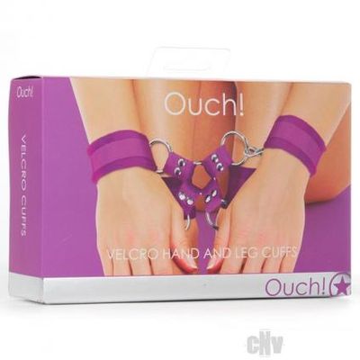 Ouch Velcro Hand/leg Cuffs Purple