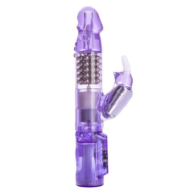 California Exotics - Jack Rabbit Waterproof 5 Rows Jack Rabbit Vibrator (Purple)