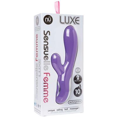 NU - Sensuelle Femme Luxe Rechargeable Rabbit Vibrator (Purple)