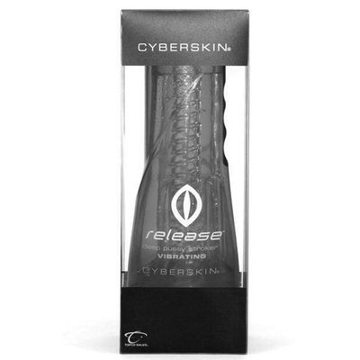 Topco - CyberSkin Release Vibrating Deep Pussy Stroker (Clear)