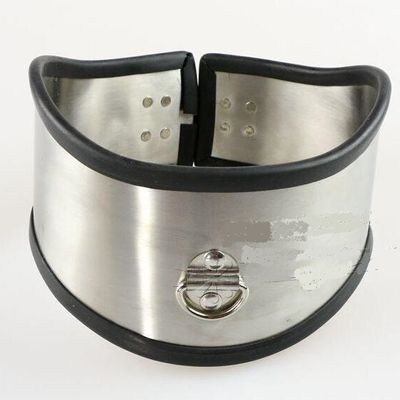 Luxury Stainless Steel Necklet Collar Metal Restraint Posture Neck Ring Adult Bondage Bdsm Product Sex Toy For Male Female