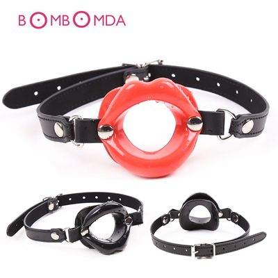 Erotic Blowjob Leather O Type Mouth Gag BDSM Bondage Restrictions Fetish Slave SM Products For Adult Games Sex Toys For Couples