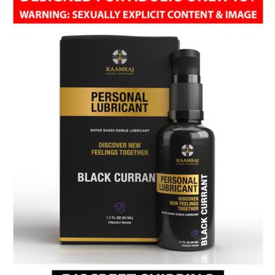 Kaamraj Edible Black Currant Flavored Premium Foreplay Lubricant Gel | Water Based Lube - 50 ML