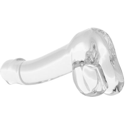 gläs 7 Inch Realistic Curved G-Spot Glass Dildo