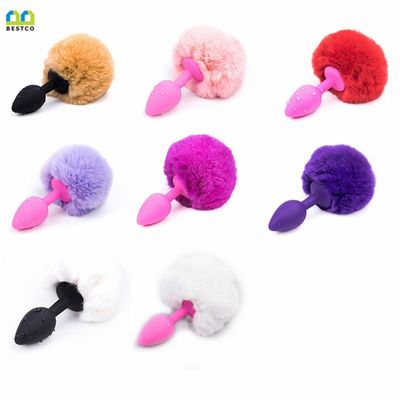 BESTCO Girl Rabbit Tail Plush Animal Butt plug Cosplay Anal Erotic Fetish Sex Toys 18+ Adult Roleplay Anus Intimacy Bdsm B-YC40