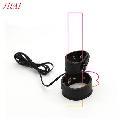 Male Penis Electric Shock Belts,Leather Electro Shock Therapy Cock Cage and Ball Harness Strap,Sex Toys For Men