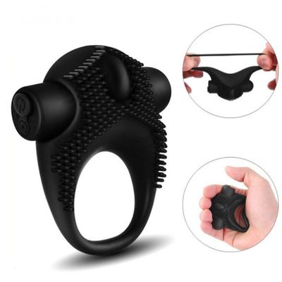 Penis Ring Vibrator Delayed Ejaculation Studs USB Charging Silicone Cock Ring Vibrating On Dick For Sex For Men Cockring Adult