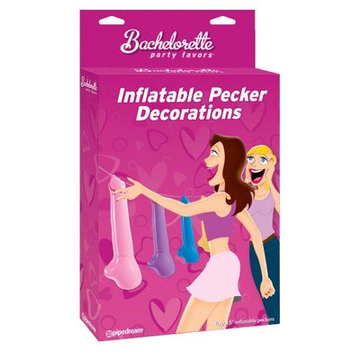 Pipedream - Bachelorette Party Favors Inflatable Pecker Decorations (Multi Colour)