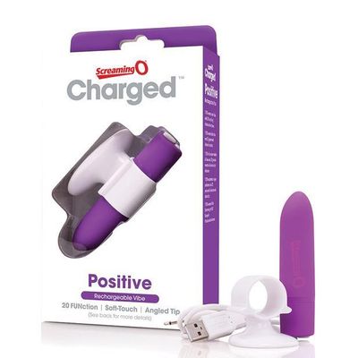 The Screaming O - Charged Positive Rechargeable Bullet Vibrator (Purple)
