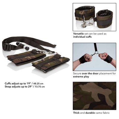 California Exotics - Colt Camo Over The Door Cuffs (Green)