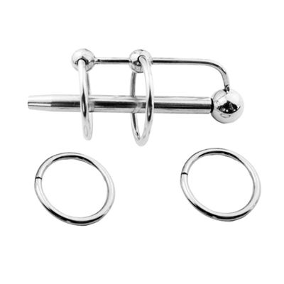 Stainless Steel Urethral Dilator Catheters Metal Penis Plug Probe Prince Wand Massager with Pull Ring BDSM Sex Toy