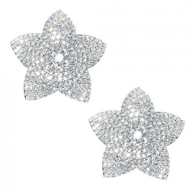 Neva Nude Burstin Blooms Crystal Jewel Reusable Silicone Nipple Pasties &#8211; Clear O/s