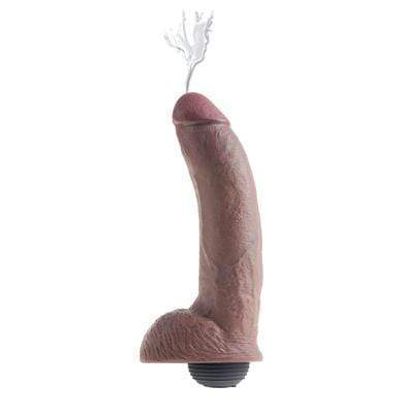 Pipedream - King Cock Squirting Cock with Balls 9" (Brown)