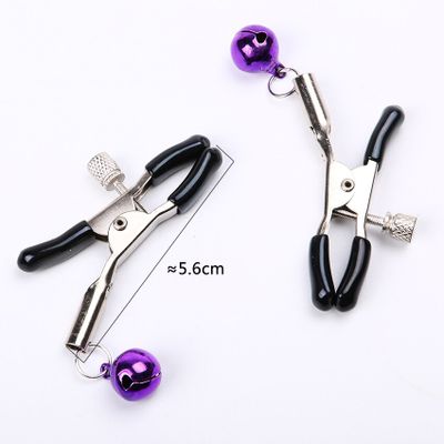 1 Pair Metal Sexy Breast Nipple Clamps Small Bell Adult Game Fetish Flirting Teasing Sex Toys for Couples