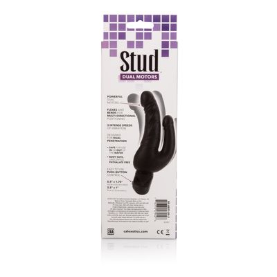 California Exotics - Bendie Stud Over & Under Dual Motors Double Dildo Vibrator (Black)