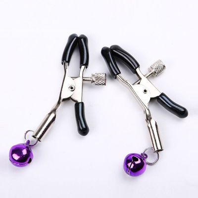 1 Pair Metal Sexy Breast Nipple Clamps Small Bell Adult Game Fetish Flirting Teasing Sex Toys for Couples