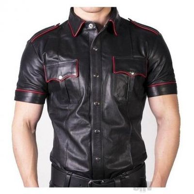 Prowler Red Slim Police Shirt Blk/rd Md
