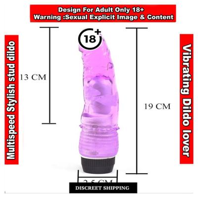 Crazynyt Way Of Pleasure 10 inch Dark Jelly Silicon Vibrating Women Dildo - ml Pack Of 1