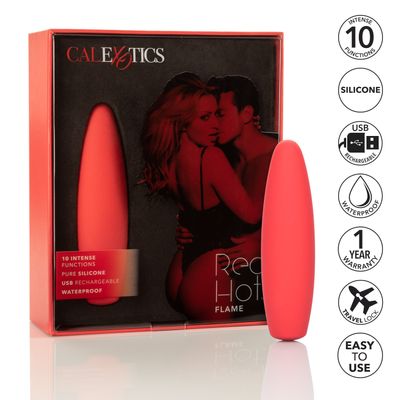 California Exotics - Red Hot Flame Rechargeable Bullet Vibrator (Red)