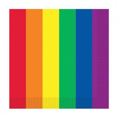 Pride Luncheon Napkins &#8211; Rainbow Pack Of 16