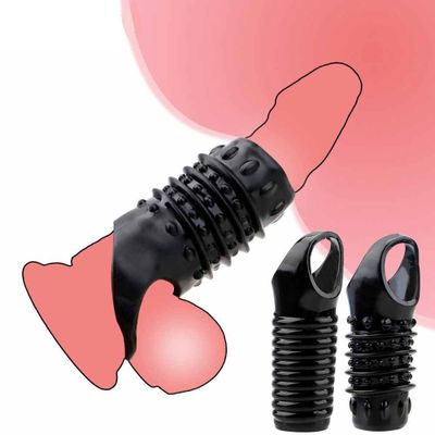 Reusable Cock Ring Penis Sleeves Penis Ring Condoms With Scrotum Rings Erection Erotic Sex Toys For Men Flesh Delay Ejaculation