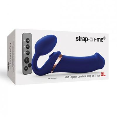 Strap On Me Multi Orgasm Bendable Strapless Strap On Extra Large &#8211; Night Blue