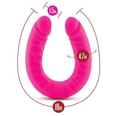 Blush Novelties - Ruse Slim Double Dong 18" (Pink)