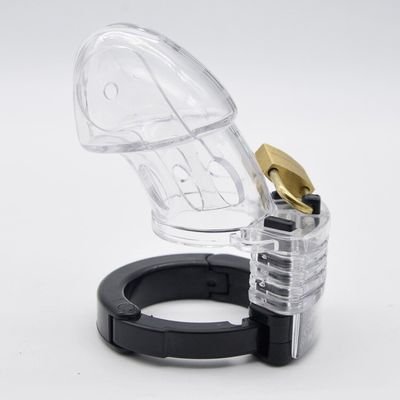 Male Cock Cage Penis Sleeve Plastic lockable Chastity Device Penis Rings For Adult Sets BDSM Game Sex Toys For a couple flirting