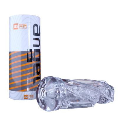 Aircraft Cup Male Inflatable Doll Masturbation Manual Telescopic Transparent Aircraft Cup Penis Exerciser