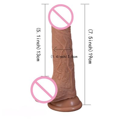 Female Realistic Skin Super Large Dildo Double Layer Silicone Big Dick Cock Sex Toy for Women