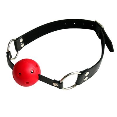 Hollow Red Ball Mouth Ball Gag, Mouth Cork Sex Stopper Romance Loving Joy Adult Sex Game Toys for Couples XN0026