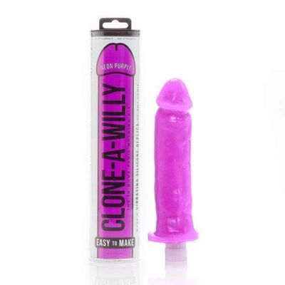 Clone A Willy - Glow in the Dark Vibrating Penis Molding Kit (Neon Purple)