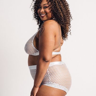 Plus Size Diamond Net 2-Piece Set