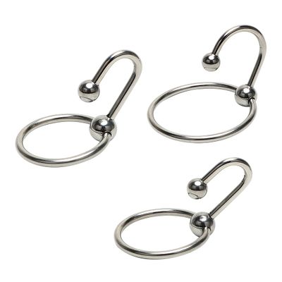 IKOKY Penis Plug Male Chastity Device Urethral Dilator Penis Rings with Head Ring Stainless Steel Catheter Sound Beads