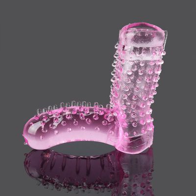 Finger Penis Sleeve Cock Ring For Woman G-Spot Penis Vagina Clit Stimulate Dildo Adult Sex Toys Penis Rings