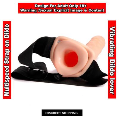 Adultvilla 8 Inch Realistic Wearable Straon On Dildo Woman Couples Vibrator